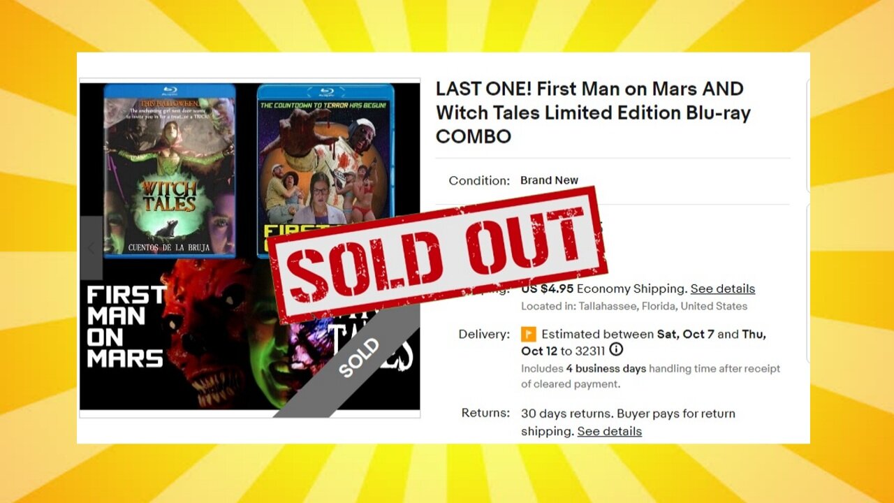 WITCH Tales - FIRST MAN On MARS Blu-Ray Combos SOLD OUT!