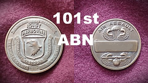 (PURCHASED) US Army 101st Airborne Division, post-Vietnam Bronze Commemorative Challenge Coin