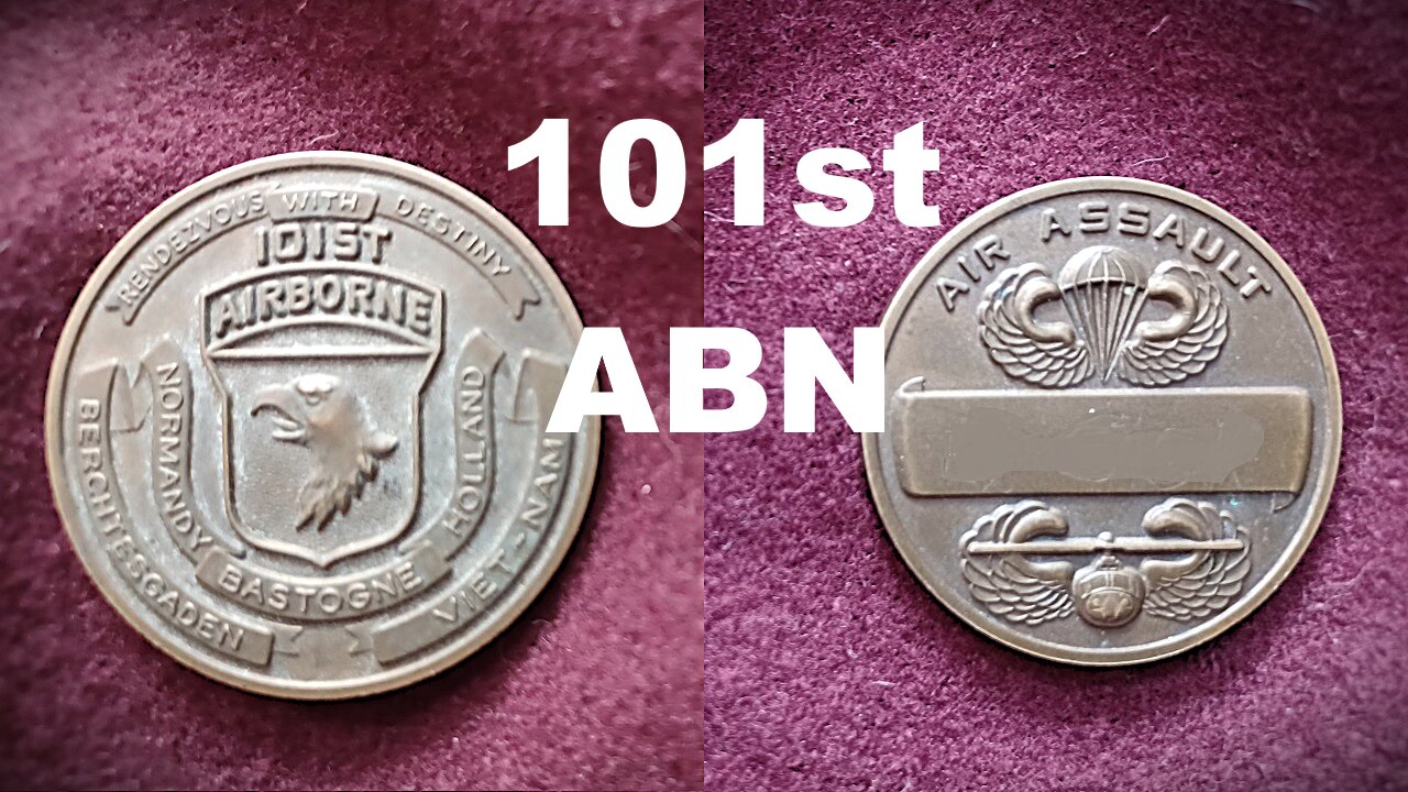 (PURCHASED) US Army 101st Airborne Division, post-Vietnam Bronze Commemorative Challenge Coin