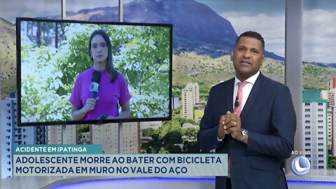 Acidente em Ipatinga: Adolescente morre ao bater com Bicicleta Motorizada em Muro no Vale do Aço.