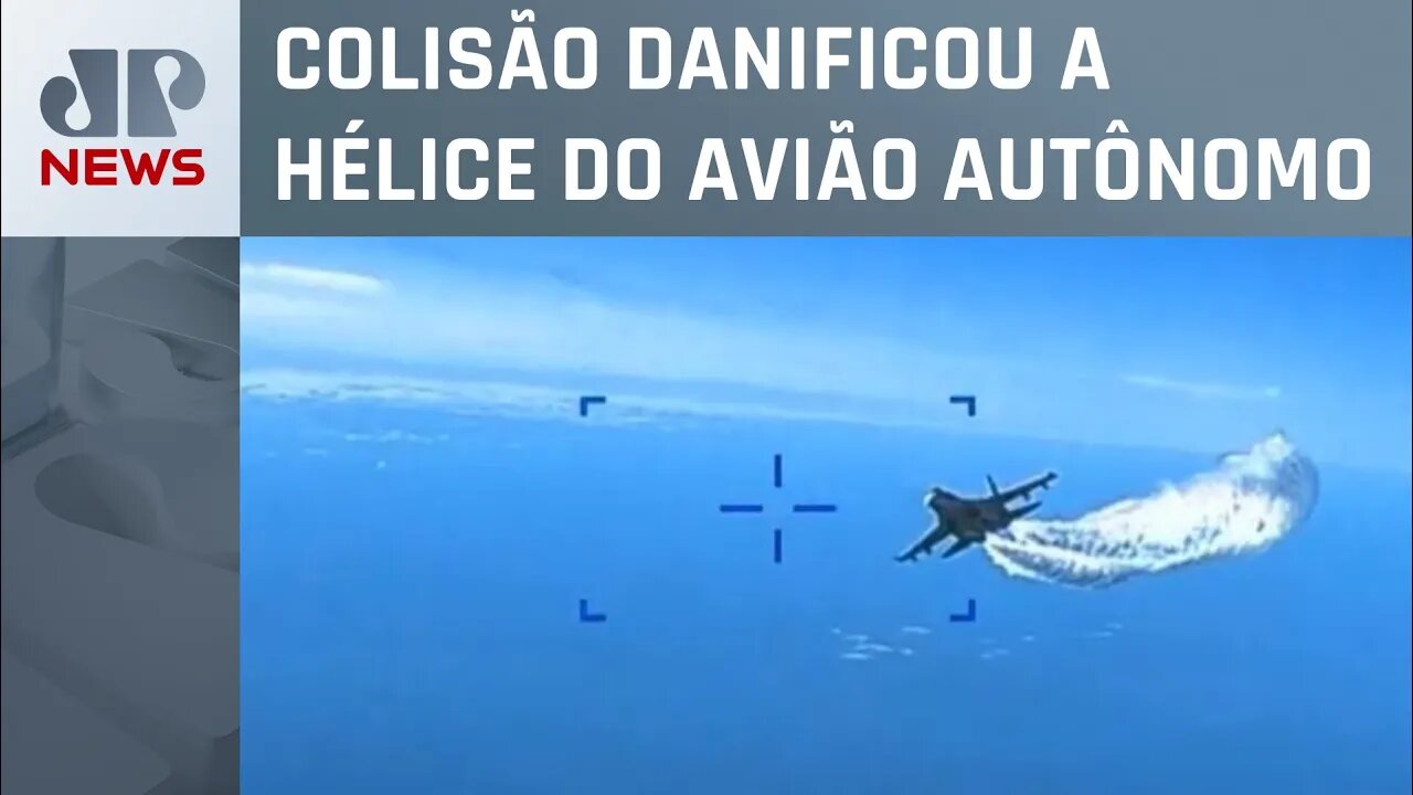 EUA divulga vídeo que mostra o momento em que caça russo derruba drone americano