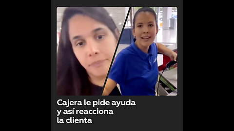 Se niega a acercar las compras a la cajera porque no es su trabajo