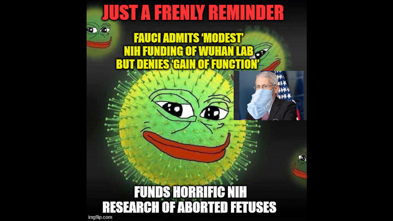 Fauci admits NIH funding, NIH funded horrific tests on aborted fetuses!