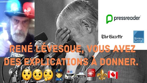 Rene Levesque Drove Drunk And Hit Someone. 😯🤨🤔👮‍♂️🚔🚓🚨⚜🇨🇦