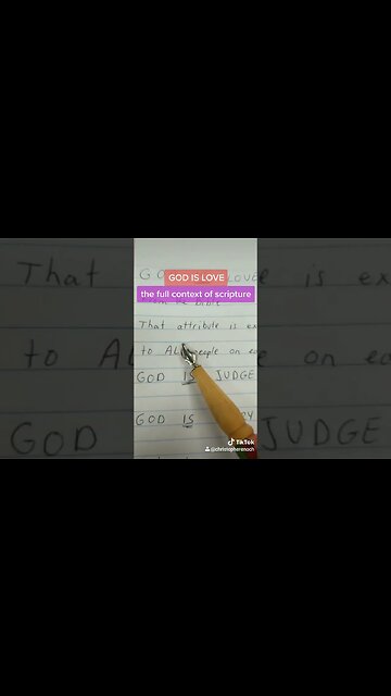 God is Love - But God is also Judge & a Consuming Fire!