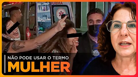 Mulheres agridem policiais e repórter. O homem não quer uma mulher mais fraca que ele para casar.