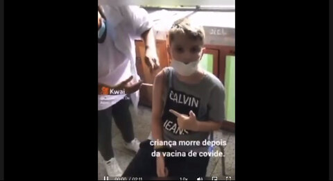 子供がワクチン接種後わずかな間に死亡！父親の怒りがワクチン接種会場で爆発！後悔先に立たず(ブラジル)