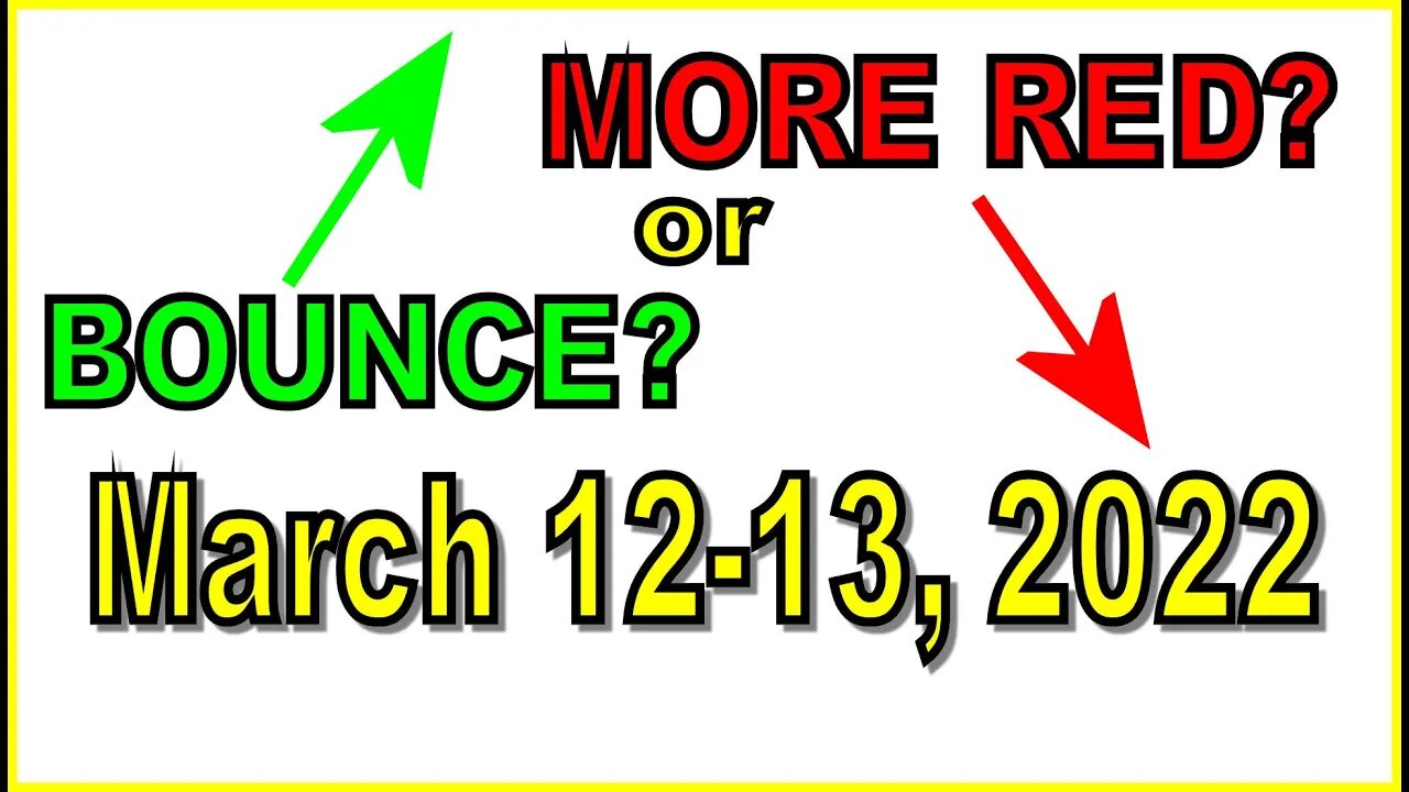 [ Part 1 ] Weekend Market & Cryptos Chart Analysis - March 12-13, 2022