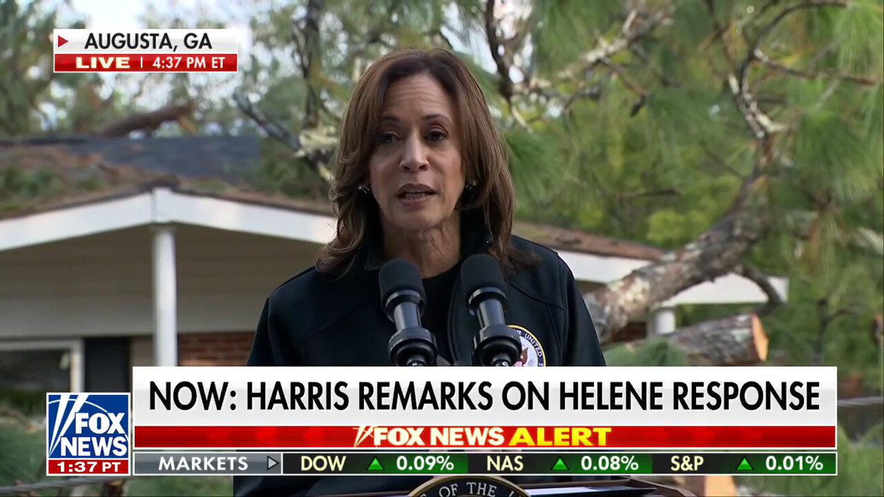 Kamala Harris Visits Georgia In The Aftermath Of Hurricane Helene