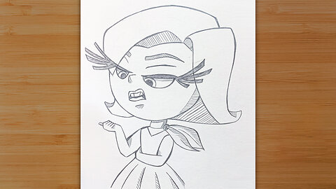 How to Draw Disgust from Inside Out 2 Step by Step Easy with Pencil ✏️