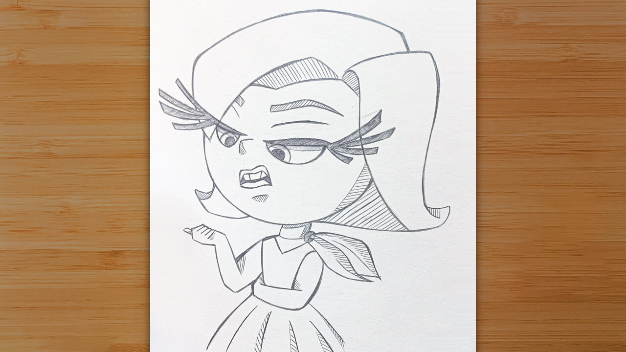 How to Draw Disgust from Inside Out 2 Step by Step Easy with Pencil ✏️
