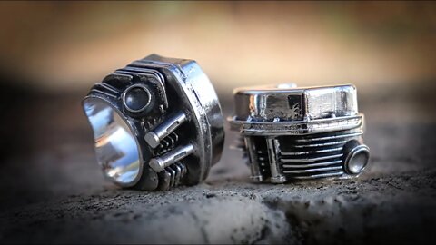 3D Printing & Casting Silver Panhead Engine Rings