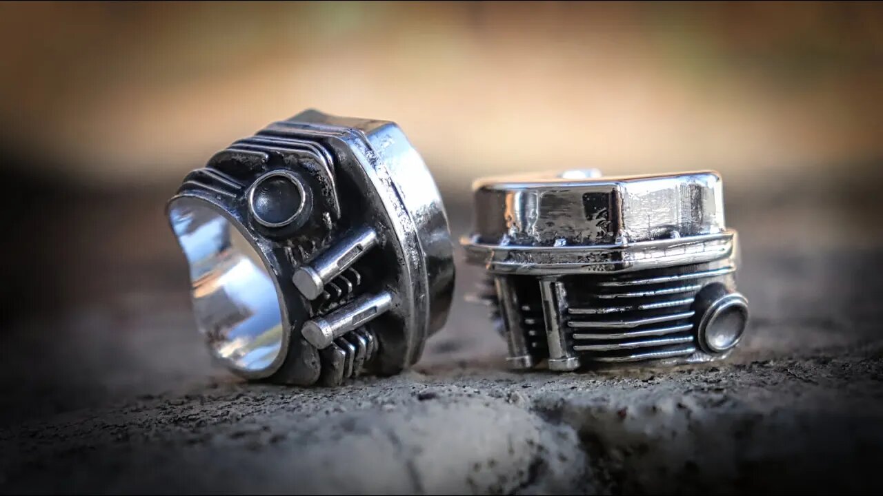 3D Printing & Casting Silver Panhead Engine Rings