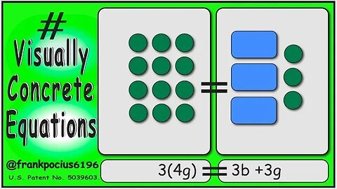 VISUAL EQUATION _ 12g = 3b +3g _ SOLVING BASIC EQUATIONS _ SOLVING BASIC WORD PROBLEMS