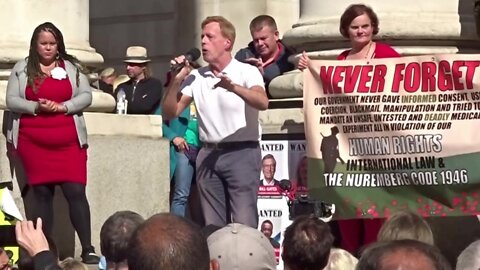 London 17th September 2022 - Terry Calladine speaking at the Freedom Rally