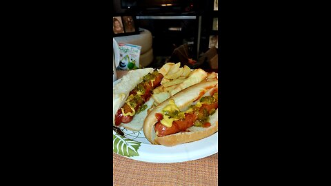 Eating Hebrew National Beef Franks, Dbn, MI, 10/30/24