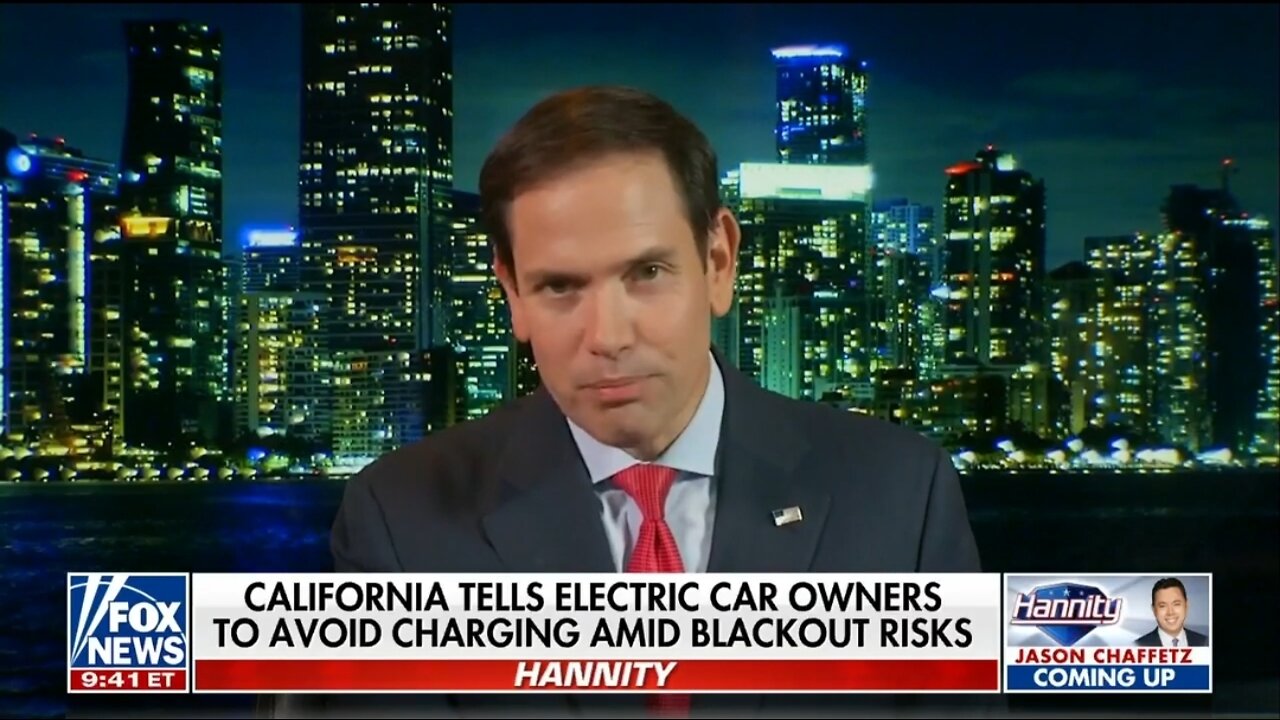 Sen Marco Rubio: Dems Aren't Dealing With Common Sense/Reality On EV's