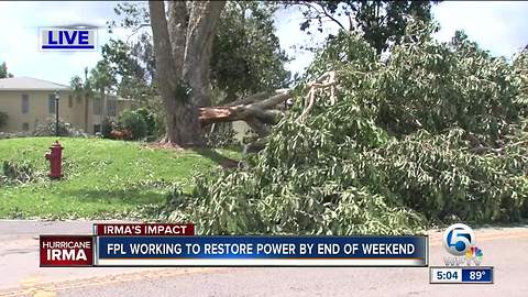 FPL working to restore power by the end of the weekend