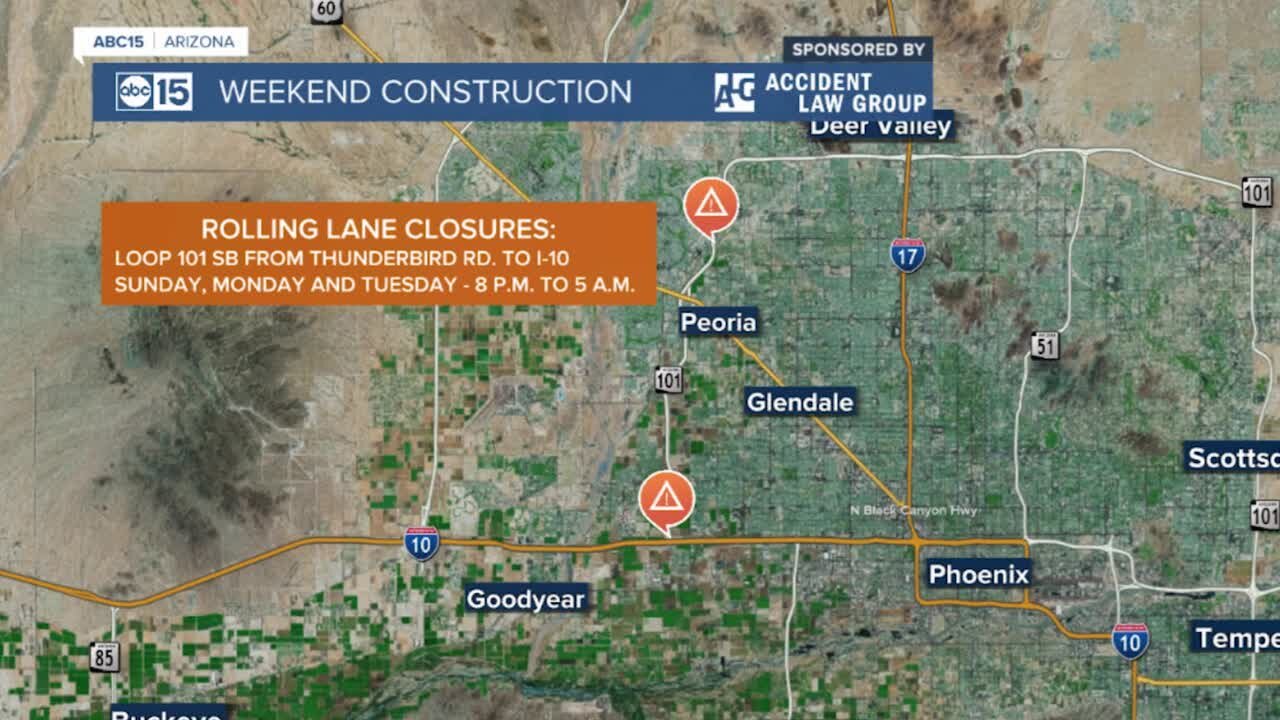 Weekend construction advisory for March 26-29