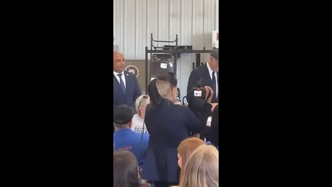 Joe Biden wears a Trump hat at an event in Shanksville, Pennsylvania.