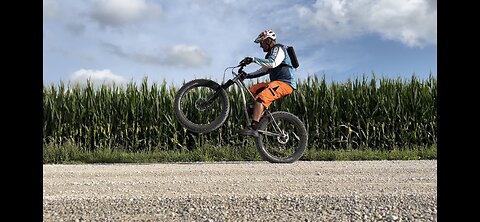 Biking among the corn fields