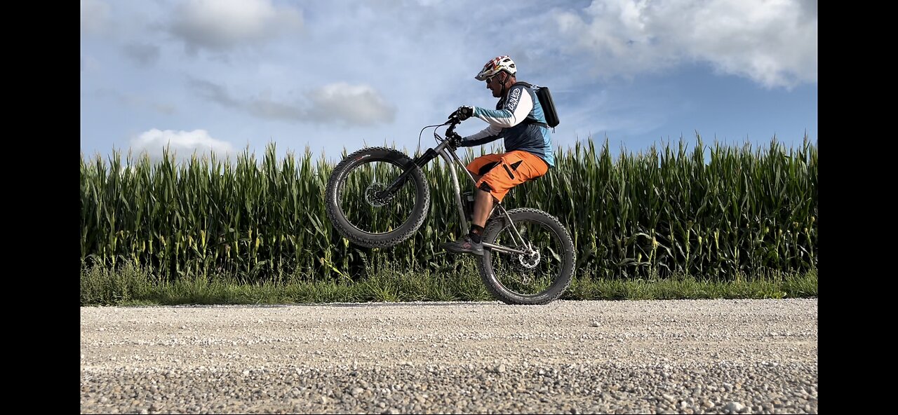 Biking among the corn fields