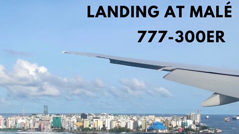 Landing At Malé | Qatar 777-300ER