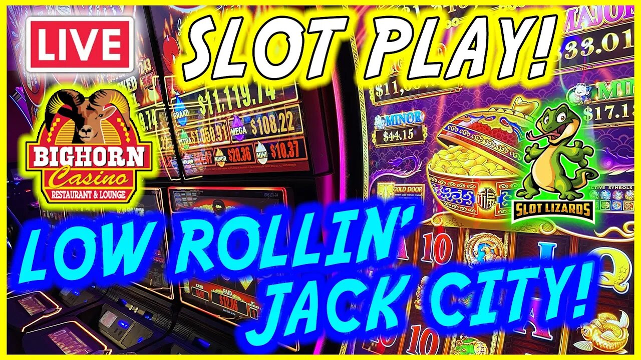 🔴 LIVE SLOT PLAY! J'S BACK LOW ROLLIN' WEDNESDAY JACKPOTS! EPISODE 6! AT THE BIGHORN CASINO!!