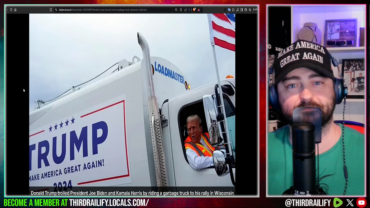 Trump does a ride-along with Wisconsin garbage men after Biden calls his supporters garbage