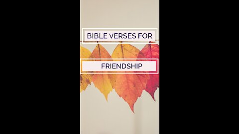 scriptures for friendship