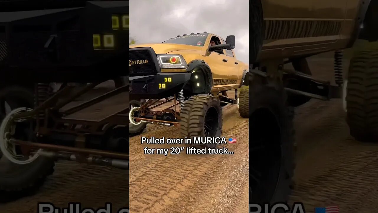 America police caught my ”illegal” LIFTED truck… 👀🚨 #shorts