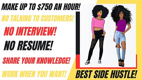 Make Up To $750 An Hour No Talking No Interview No Resume Share Your Knowledge Work From Home