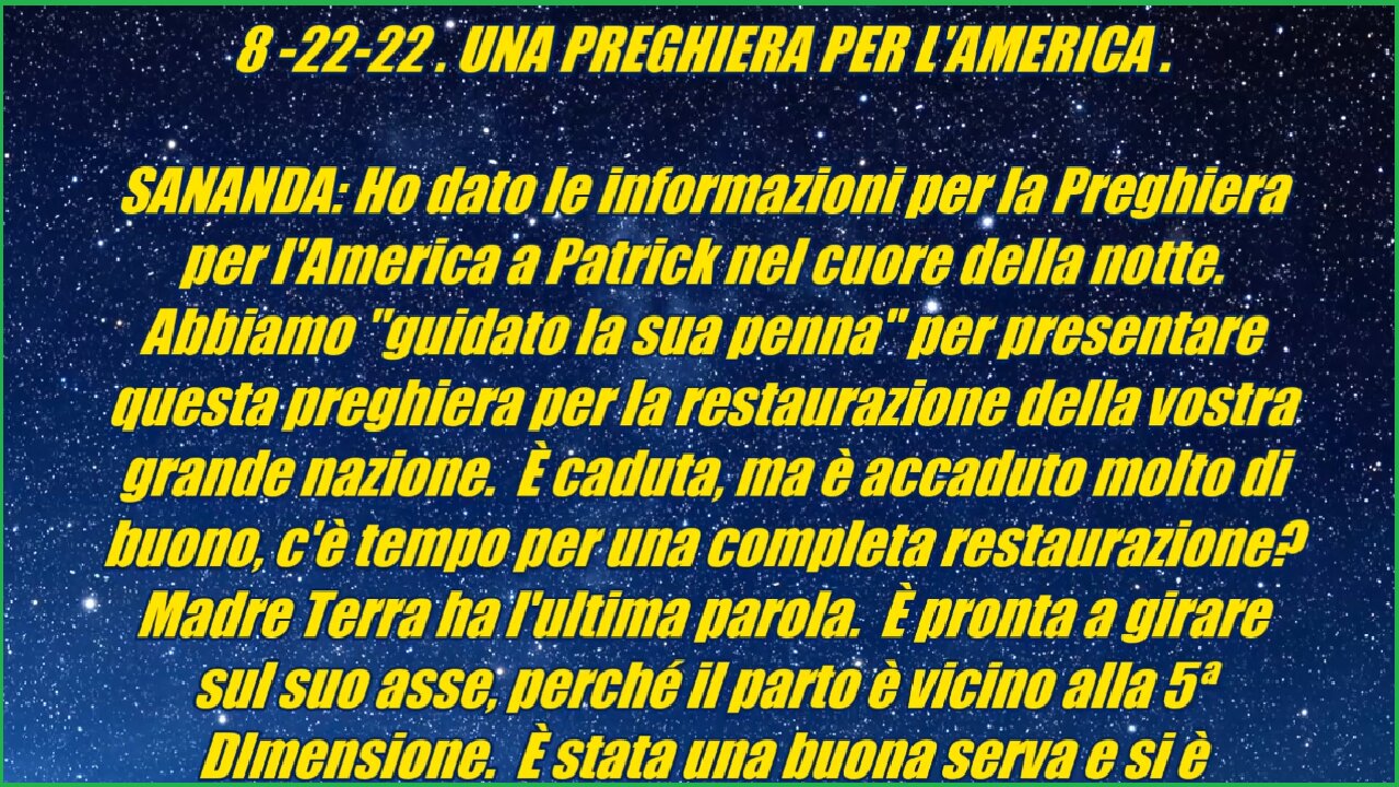UNA PREGHIERA PER L'AMERICA -