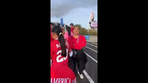 Supporters of Trump were refused entry to the San Francisco 49ers game due to wearing MAGA hats.