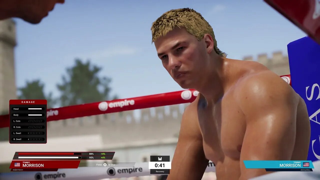 Undisputed Boxing Online Unranked Gameplay Tommy Morrison vs Tommy Morrison (New fighter)