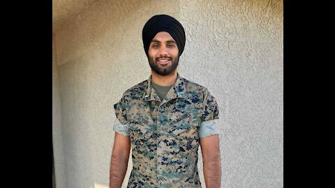 A Sikh Marine is now allowed to wear a turban in uniform