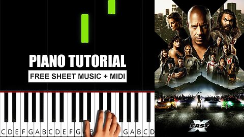 FAST X - Angel Pt 1 - NLE, Kodak Black, Jimin of BTS, JVKE, Muni Long - (BEGINNER) Piano Tutorial