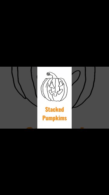 Draw Stacked Pumpkins #art #halloween2022 #halloween