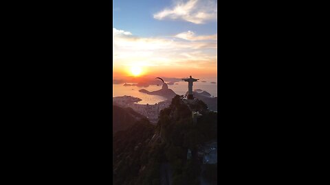 Beautiful sunset over Rio de Janeiro, Brazil