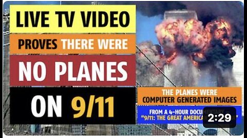 Live TV video proves no planes hit the World Trade Center on 9/11