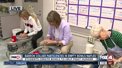 Barron Collier High students create bowls to help fight hunger through local event