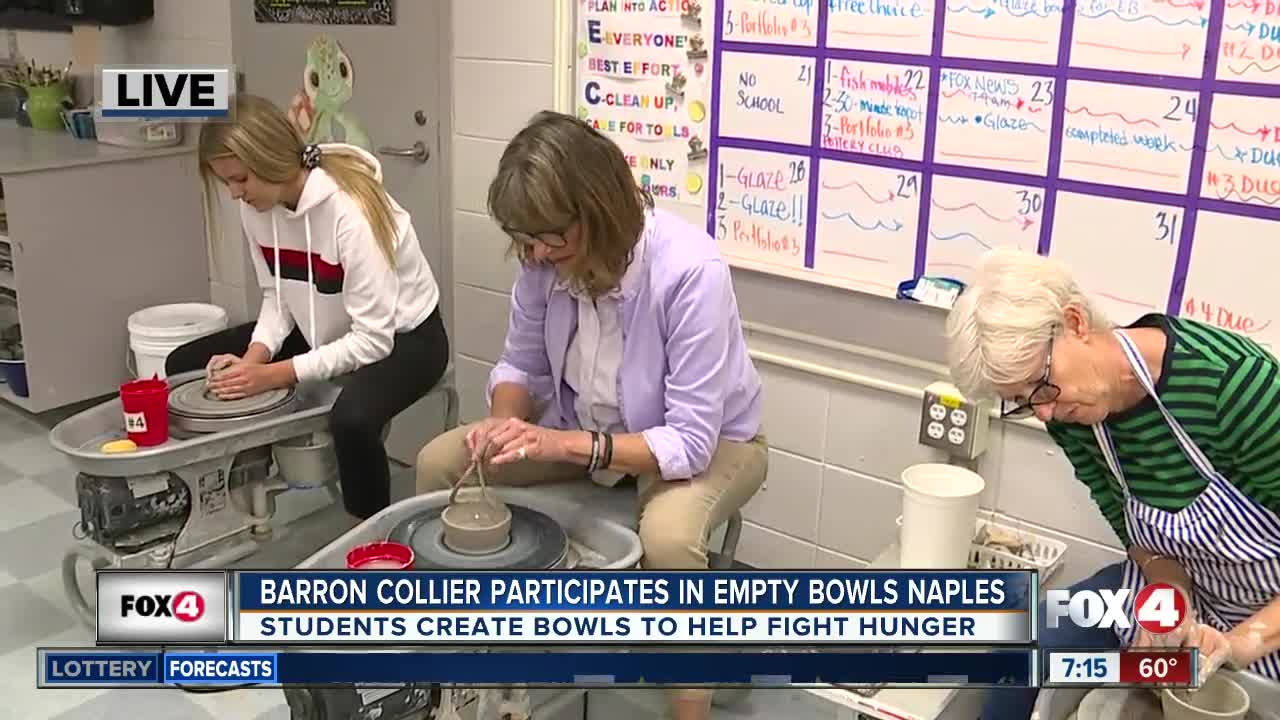 Barron Collier High students create bowls to help fight hunger through local event