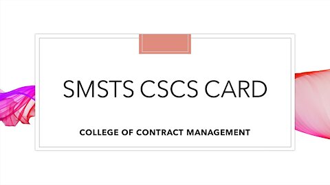 SMSTS CSCS Card |