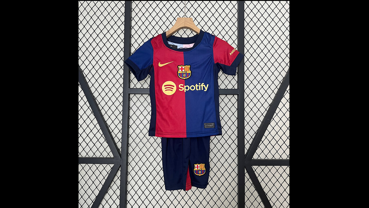👉🏻⚽️2024/25 Barcelona Home Kids Kit