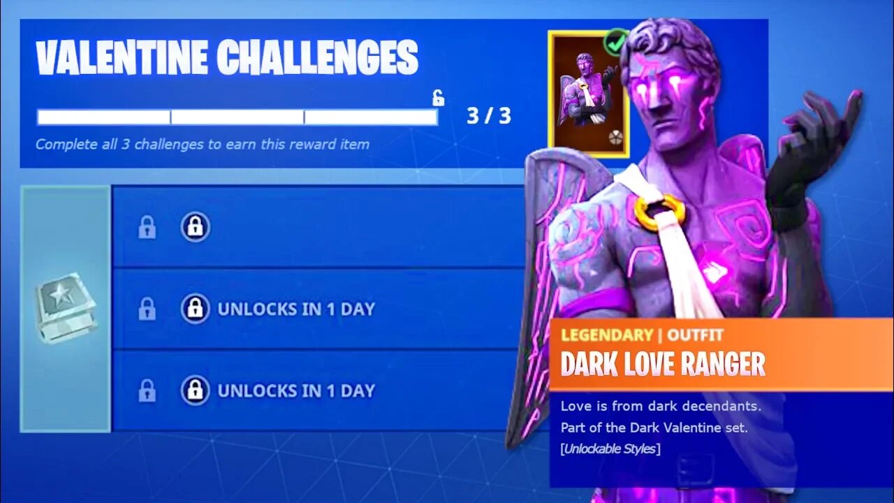 How to Unlock NEW FREE DARK LOVE RANGER Skin in Fortnite! NEW DARK CUPID Challenges/ Rewards LEAKED!