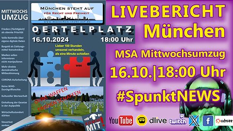 #LIVE | #MUC1610 | #MSA #Mittwochsumzug | Thema: Deutsche Politik gestern und heute zum Thema Krieg