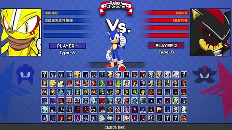 Sonic DBZ & Sonic Explosive VS Sonic exe & Shadow exe I Sonic Battle MUGEN HD