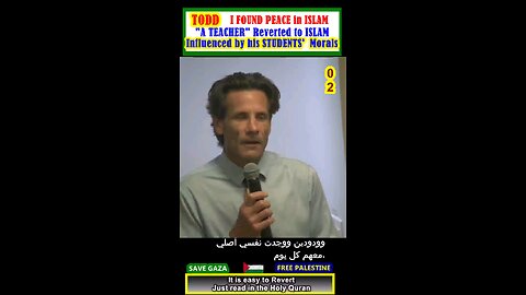 Influenced by his STUDENTS' Manors - Todd FOUND PEACE in ISLAM بتأثير،من أخلاق طلابه - تود وجد