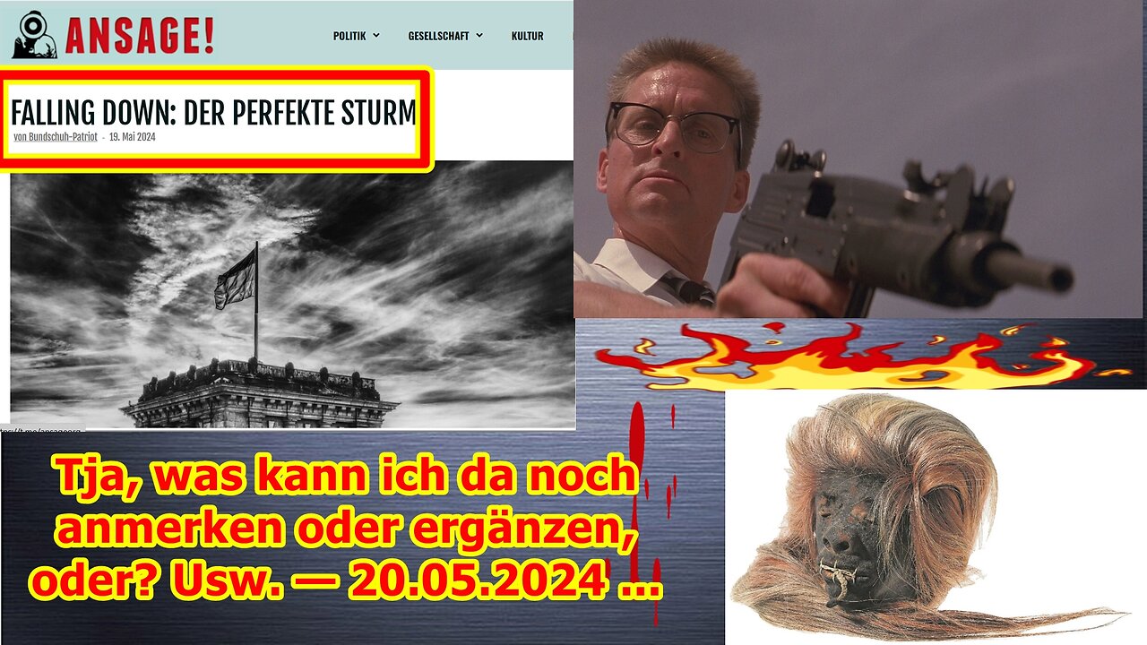 Tja, was kann ich da noch anmerken oder ergänzen, oder? Usw. — 20.05.2024 ...