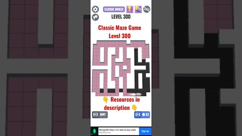 Classic Maze Game Level 300. #shorts